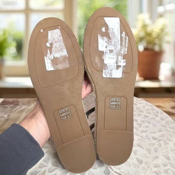 Eileen Fisher $195 Lala Leather Jute Espadrille Flat Sandals NWT - Picture 12 of 16